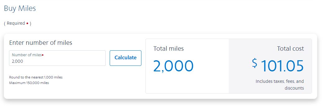 Buying miles directly from American Airlines
